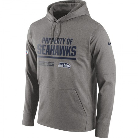 Men's Seattle Seahawks Nike Gray Circuit Property Of Performance Pullover Hoodie