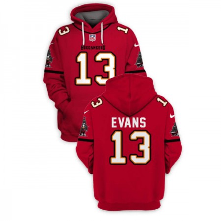 Men's Tampa Bay Buccaneers #13 Mike Evans 2021 Red Pullover Hoodie