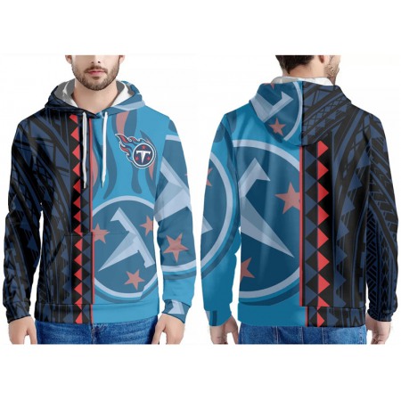Men's Tennessee Titans Blue/Black/Red Pullover Hoodie