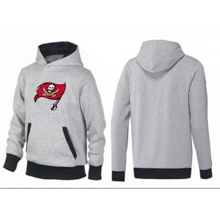 Tampa Bay Buccaneers Logo Pullover Hoodie Grey & Black