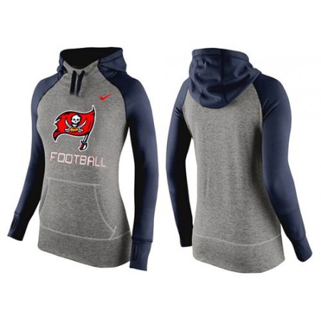 Women's Nike Tampa Bay Buccaneers Performance Hoodie Grey & Dark Blue