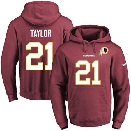 Nike Redskins #21 Sean Taylor Burgundy Red Name & Number Pullover NFL Hoodie