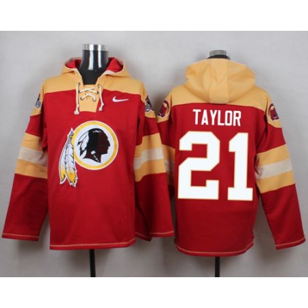 Nike Redskins #21 Sean Taylor Burgundy Red Player Pullover NFL Hoodie