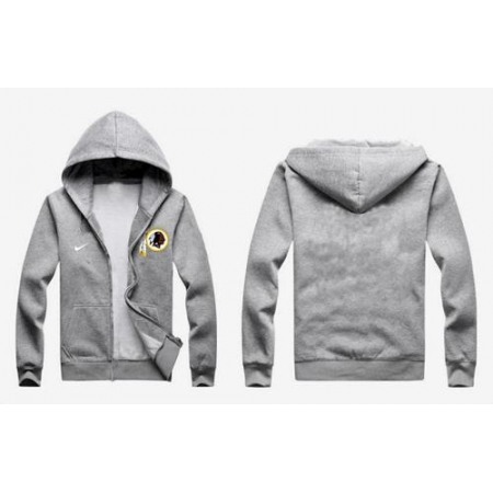 Nike Washington Redskins Authentic Logo Hoodie Grey