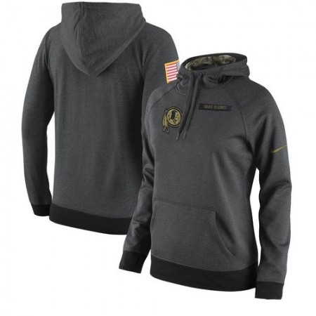 Women's Washington Redskins Nike Anthracite Salute to Service Player Performance Hoodie