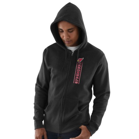 Men's Arizona Cardinals Black Hook and Ladder Full-Zip NFL Hoodie