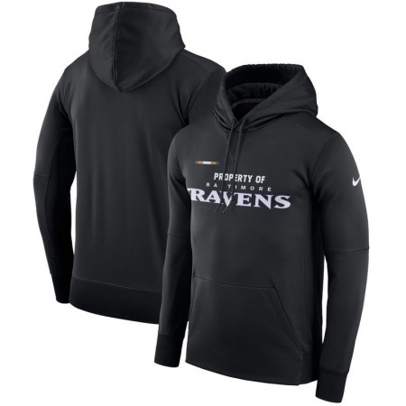 Men's Baltimore Ravens Nike Black Sideline Property Of Performance Pullover Hoodie