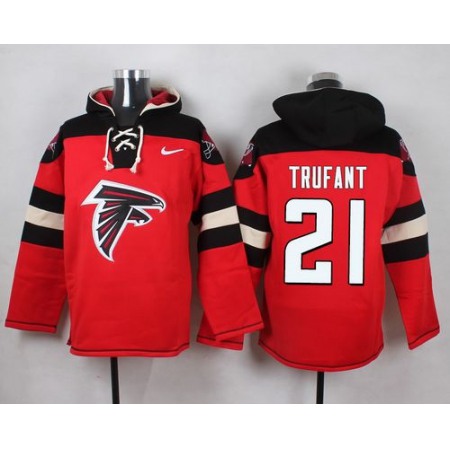 Nike Falcons #21 Desmond Trufant Red Player Pullover NFL Hoodie