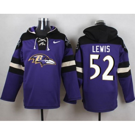 Nike Ravens #52 Ray Lewis Purple Player Pullover NFL Hoodie