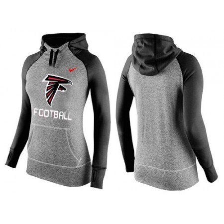 Women's Nike Atlanta Falcons Performance Hoodie Grey & Black_1