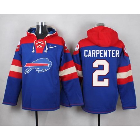 Nike Bills #2 Dan Carpenter Royal Blue Player Pullover NFL Hoodie