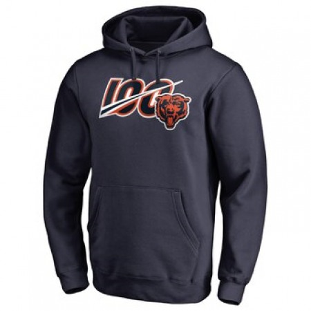 Men's Chicago Bears Navy 100th Season NFL Primary II Hoodie