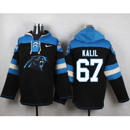 Nike Panthers #67 Ryan Kalil Black Player Pullover NFL Hoodie