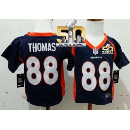 Toddler Nike Broncos #88 Demaryius Thomas Navy Blue Alternate Super Bowl 50 Stitched NFL Elite Jersey