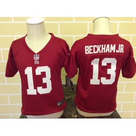 Toddler Nike New York Giants #13 Odell Beckham Jr Red Stitched NFL Jersey