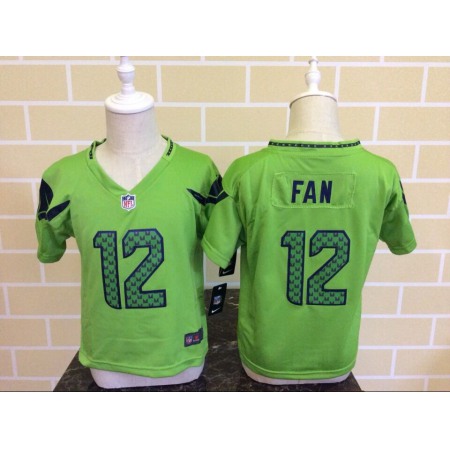 Toddler Nike Seattle Seahawks #12 Fan Green Stitched NFL Jersey