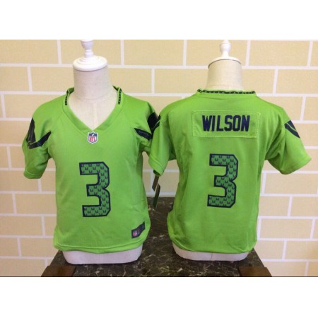 Toddler Nike Seattle Seahawks #3 Russell Wilson Green Stitched NFL Jersey