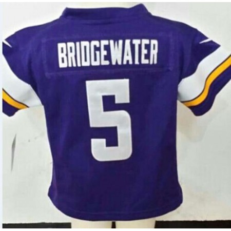 Toddler Nike Vikings #5 Teddy Bridgewater Purple Team Color Stitched NFL Elite Jersey