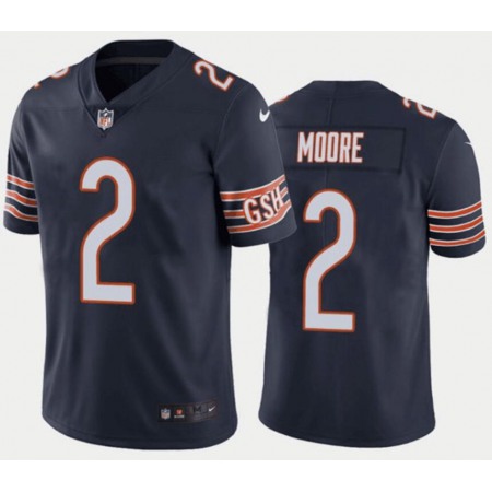 Toddlers Chicago Bears #2 D.J. Moore Navy Vapor Untouchable Stitched Football Jersey