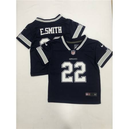 Toddlers Dallas Cowboys #22 Emmitt Smith Navy Vapor Limited Stitched Jersey