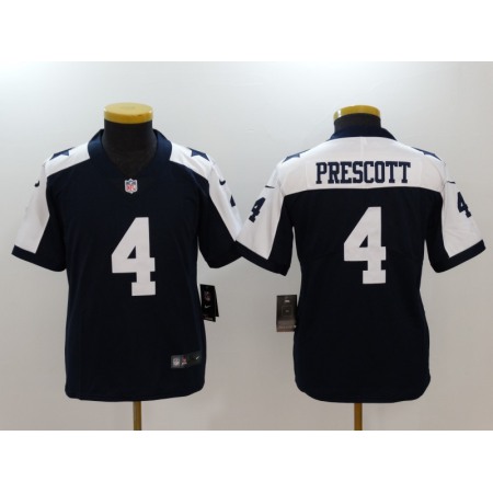 Toddlers Dallas Cowboys #4 Dak Prescott Navy Vapor Untouchable Limited Stitched Jersey