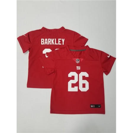 Toddlers New York Giants #26 Saquon Barkley Red Limited Stitched Football Jersey