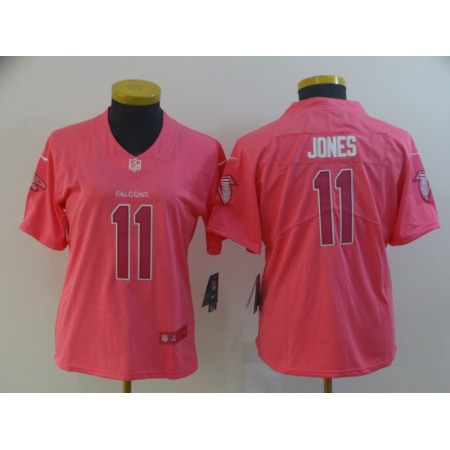 Women's Atlanta Falcons #11 Julio Jones 2019 Pink Stitched NFL Jersey(Run Small)