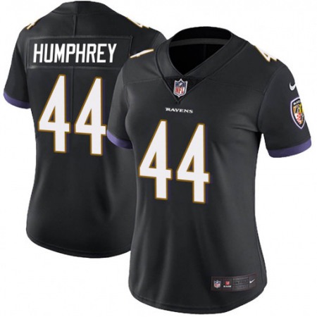Women's Baltimore Ravens #44 Marlon Humphrey Black Vapor Untouchable Limited NFL Jersey(Run Small)