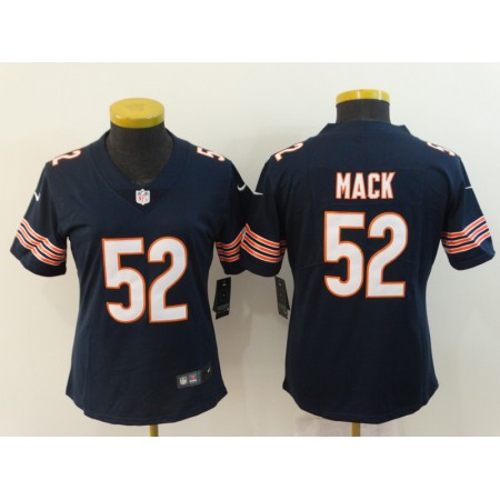 Women's Chicago Bears #52 Khalil Mack Navy Blue Vapor Untouchable Limited Stitched NFL Jersey