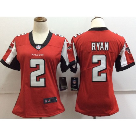 Women's Nike Atlanta Falcons #2 Matt Ryan Red Untouchable Limited Stitched NFL Jersey