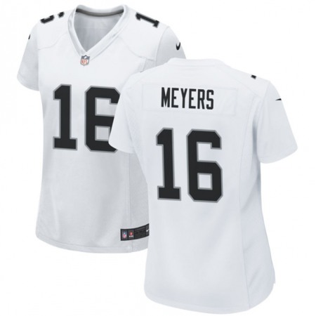 Women's Las Vegas Raiders #16 Jakobi Meyers White Stitched Jersey(Run Small)