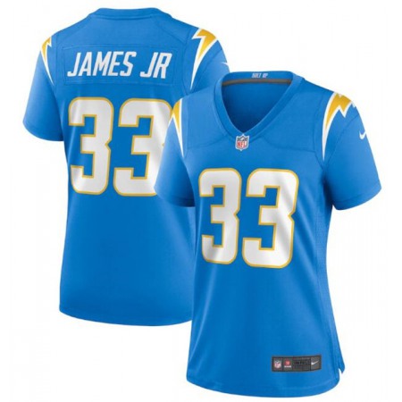 Women's Los Angeles Chargers #33 Derwin James Jr. Blue Vapor Untouchable Limited Stitched Jersey