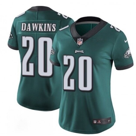 Women's Philadelphia Eagles #20 Brian Dawkins Green Vapor Untouchable Limited Stitched Football Jersey(Run Small)