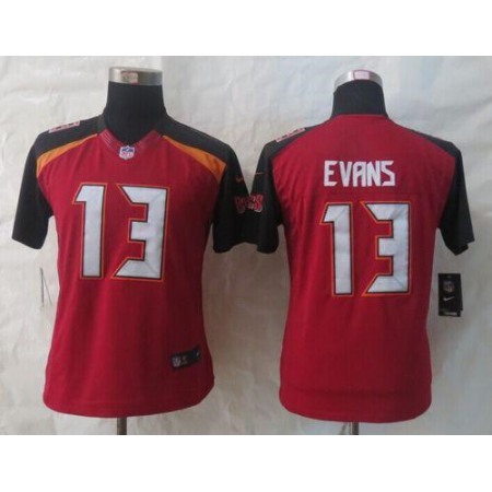 Nike Buccaneers #13 Mike Evans Red Team Color Women's Stitched NFL New Limited Jersey