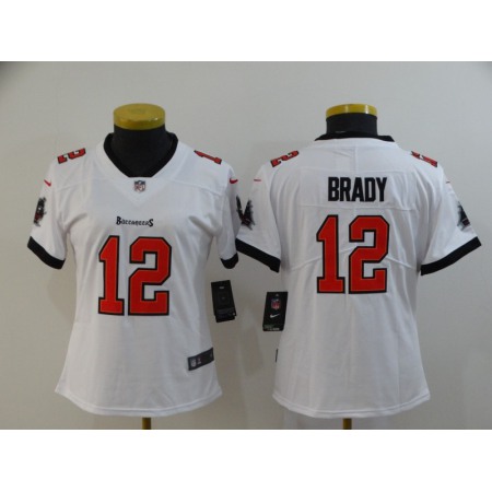 Women's Tampa Bay Buccaneers #12 Tom Brady White Vapor Untouchable Limited Stitched NFL Jersey(Run Small)