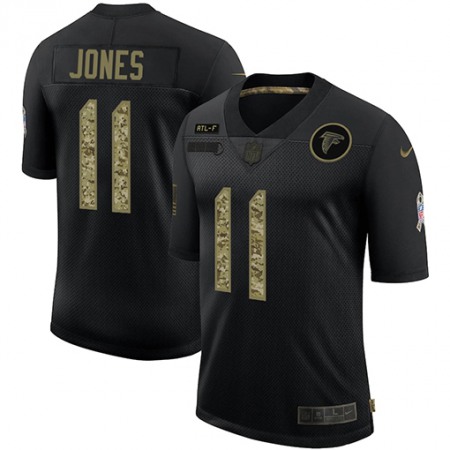 Men's Atlanta Falcons #11 Julio Jones 2020 Black Camo Salute To Service Limited Stitched Jersey