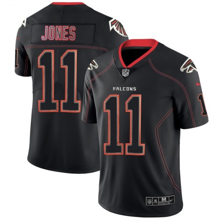 Men's Atlanta Falcons #11 Julio Jones Black 2018 Lights Out Color Rush NFL Limited Jersey