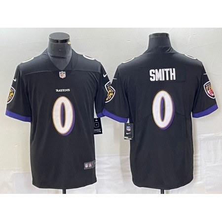 Men's Baltimore Ravens #0 Roquan Smith Black Vapor Untouchable Limited Football Jersey