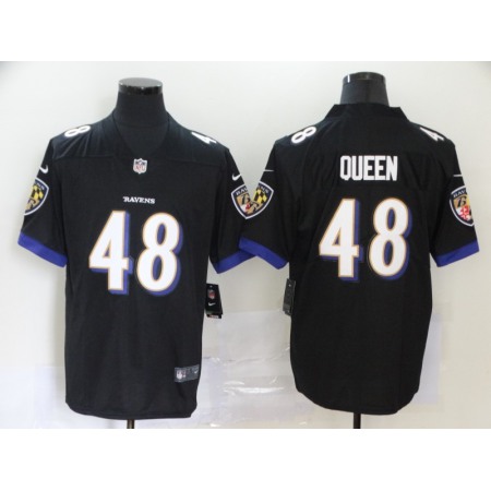 Men's Baltimore Ravens #48 Patrick Queen Black Vapor Untouchable Limited Jersey
