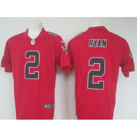 Men's Nike Atlanta Falcons #2 Matt Ryan Red Limited Rush Stitched NFL Jersey