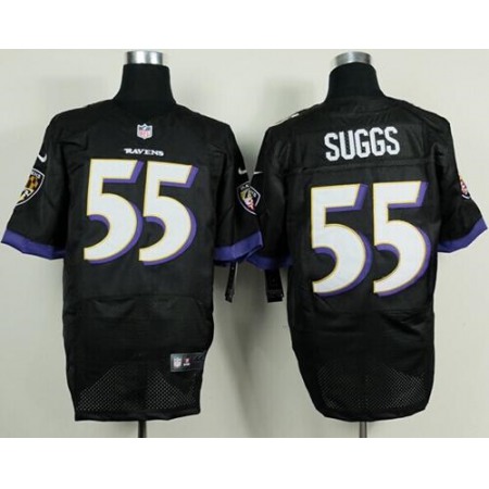 Nike Ravens #55 Terrell Suggs Black Alternate Men's Stitched NFL New Elite Jersey