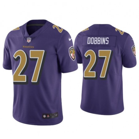Men's Baltimore Ravens #27 J.K. Dobbins Purple Limited Color Rush Jersey