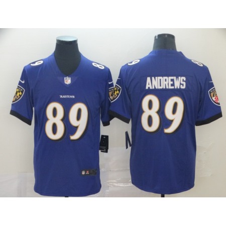 Men's Baltimore Ravens #89 Mark Andrews Blue Vapor Untouchable Limited NFL Jersey