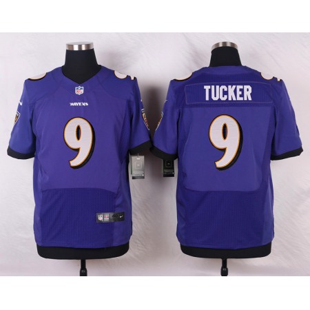 Nike Ravens #9 Justin Tucker Purple Team Color Men's Stitched NFL New Elite Jersey