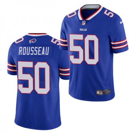 Men's Buffalo Bills #50 Gregory Rousseau 2021 Blue Vapor Untouchable Stitched NFL Jersey