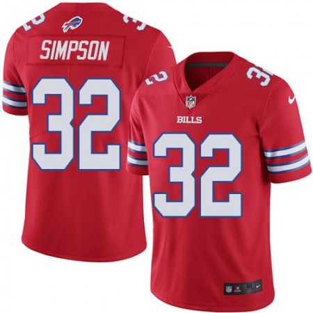 Men's Bills #32 O. J. Simpson Red Vapor Untouchable Stitched Jersey