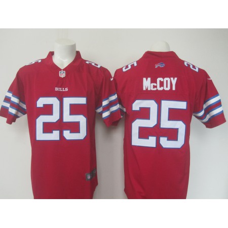 Men's Nike Bills #25 LeSean McCoy Red Limited Rush Stitched NFL Jersey