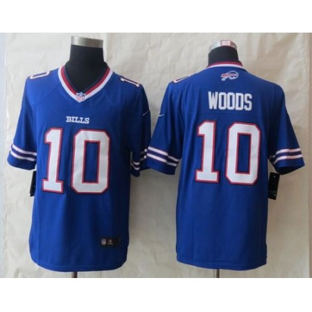 Nike Bills #10 Robert Woods Royal Blue Team Color Men's Stitched NFL New Limited Jersey