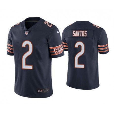 Men's Chicago Bears #2 Cairo Santos Navy Vapor untouchable Limited Stitched Jersey