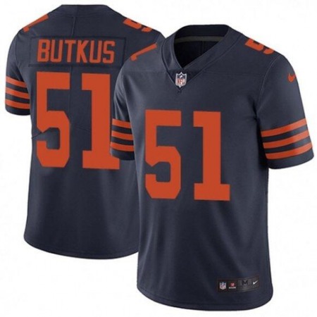 Men's Chicago Bears #51 Dick Butkus Navy Color Rush Limited Stitched Jersey